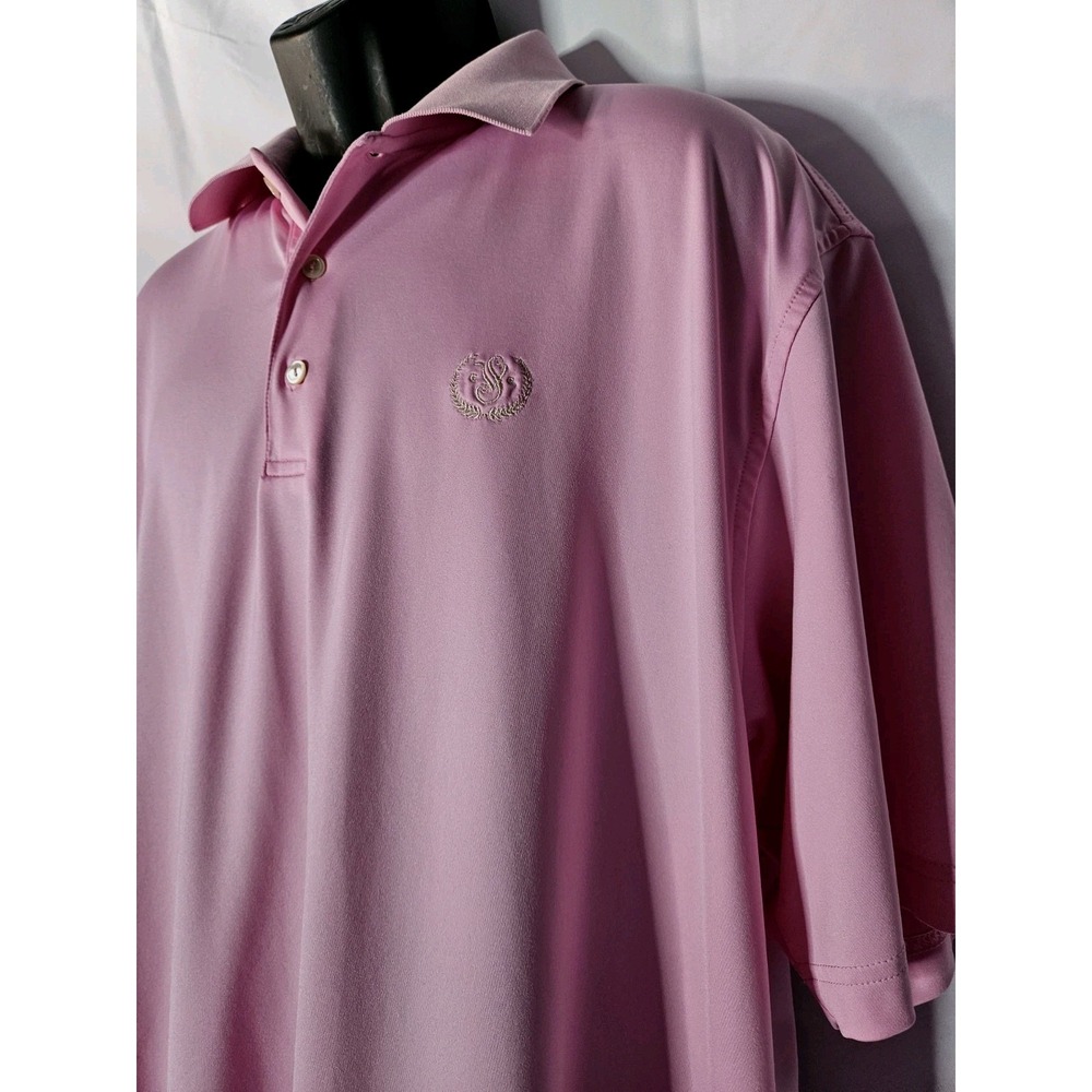Peter Millar Summer Comfort‎ Polo Shirt Mens X Large Pink  Performance